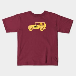 Yellow retro Jeep Kids T-Shirt